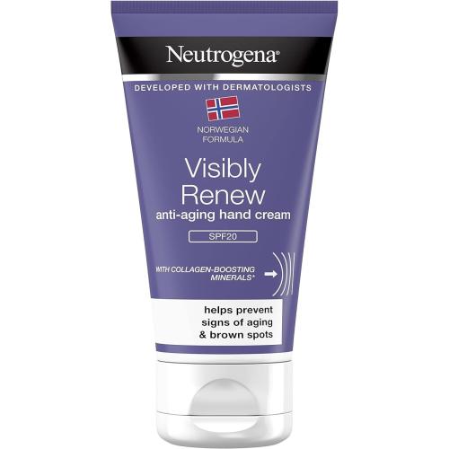 Neutrogena Visibly Renew Anti-Aging Hand Cream Spf20 Αντιγηραντική Κρέμα Χεριών με Μεσαίο Δείκτη Αντηλιακής Προστασίας 75ml